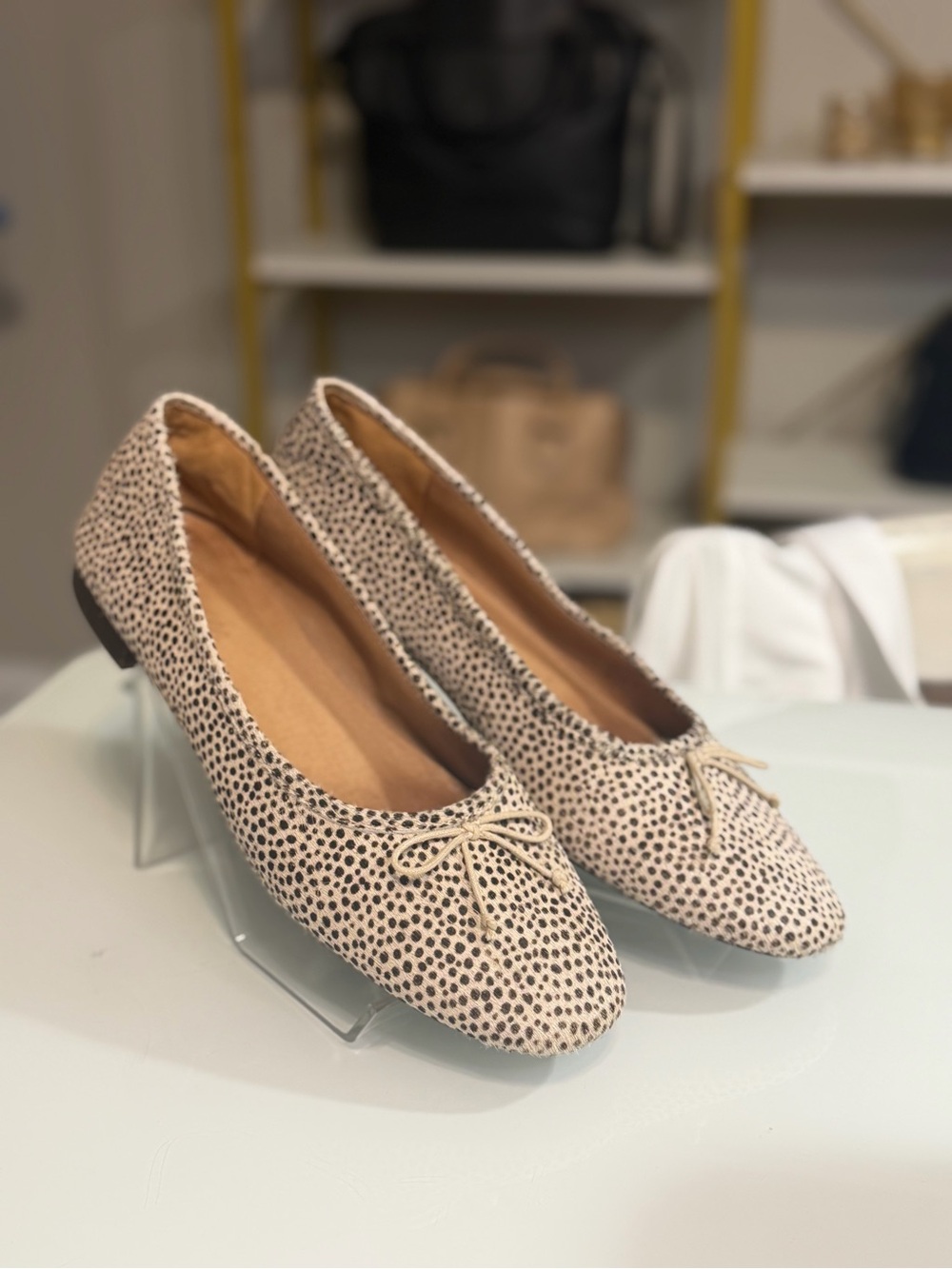 Madewell The Adelle Ballet Flat in spot-dot calf hair Size 9.5